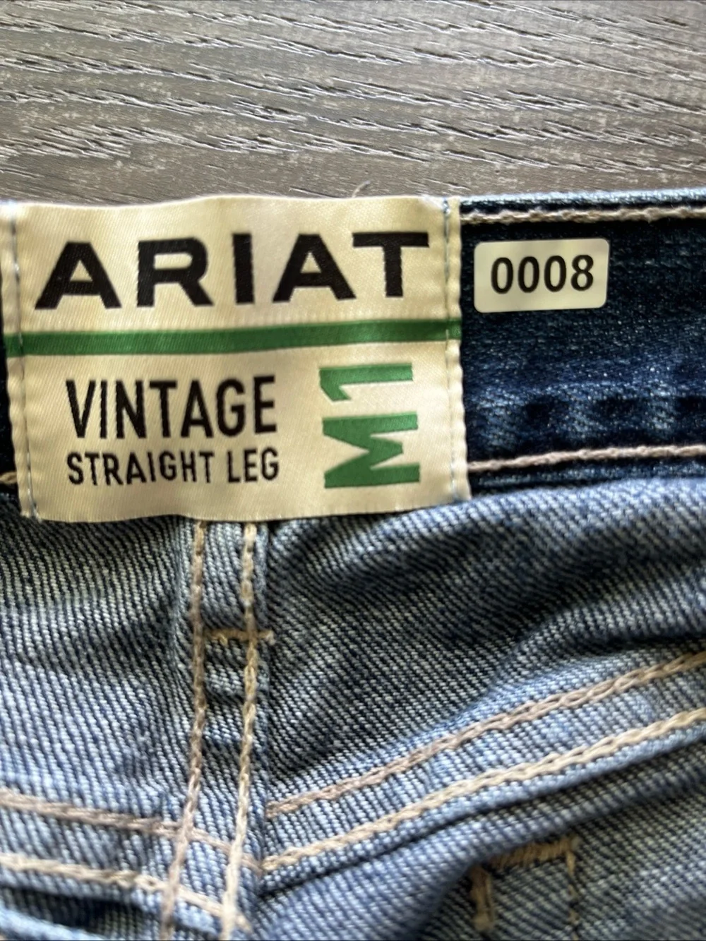 Ariat M1 Vintage 33/34 Blue Straight-Leg Jeans NWT